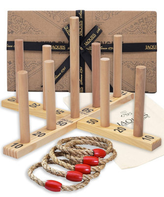 Jaques of London Wooden Quoits Garden Game Outdoor Games for Adults ...