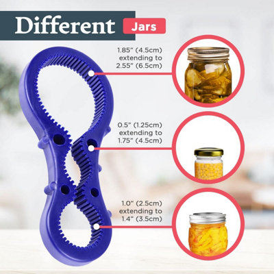  Under Cabinet Jar Opener - Undermount Lid Gripper Tool Easily  Grip and Unscrew Multi-Sized Jars, Bottles and Containers - Ideal Kitchen  Gadget for Weak Hands and Seniors with Arthritis : Home