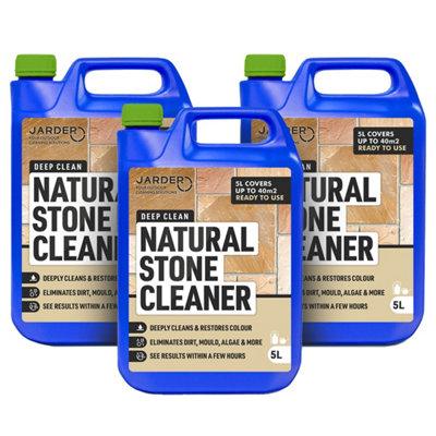 Jarder Natural Stone Cleaner 3 x 5L - Safe for use on Sandstone and ...