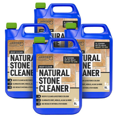 Jarder Natural Stone Cleaner 4 x 5L - Safe for use on Sandstone and ...