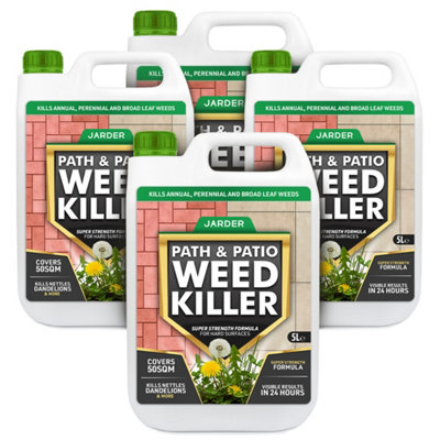 Jarder Path and Patio Weed Killer 4 x 5L - Kills Weeds in 24 hours