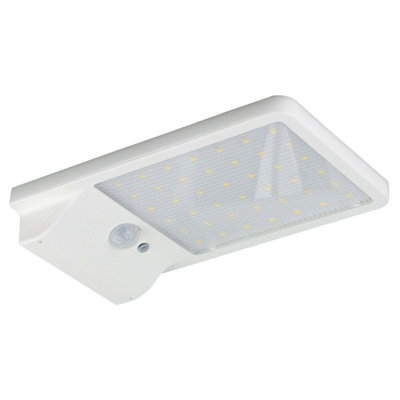 Jarder Solar PIR Motion Sensor LED Floodlight 500 Lumen - IP65 Rated - White