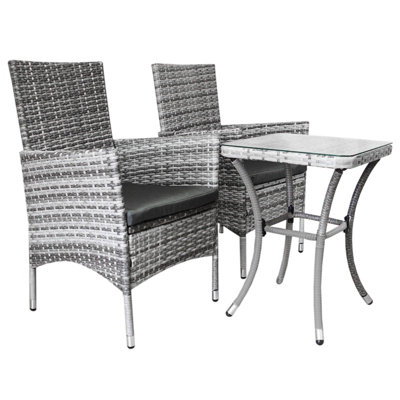 Light grey rattan online bistro set