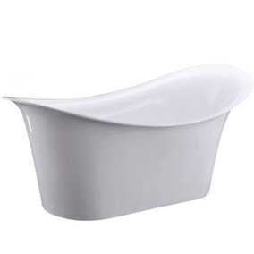 Jareau White Acrylic Freestanding Bath (L)1750mm (W)825mm