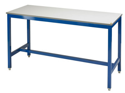 JAS Engineering 1800mm x 750mm x 840mm ESD top MD workbench with all metal levelling feet