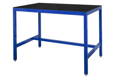 JAS Engineering 1800mm x 750mm x 840mm rubber over steel top MD workbench with all metal levelling feet