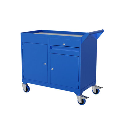 JAS Engineering - Mobile Tool Cabinet - 920mm x 460mm x 820mm with Cupboard, Cupboard and Single Drawer and Castors