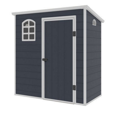 Jasmine 6x3 Plastic Pent Shed with Foundation Kit