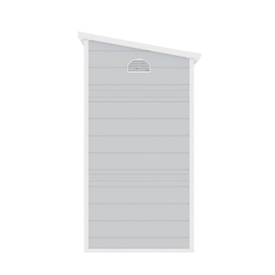 Jasmine Lean-To Pent Plastic Shed Light Grey - 4x6ft