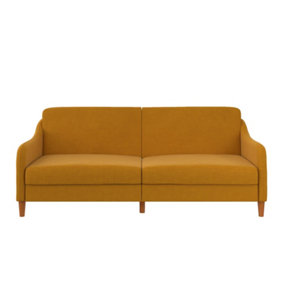 Jasper coil futon in mustard linen