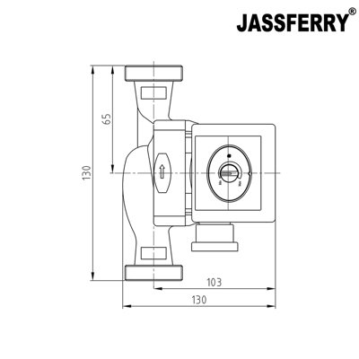 JASSFERRY Central Heating Pump A-Rated Hot Water Heat Circulation System 25-6/130 Direct Replacement 15/50-60