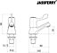 JASSFERRY Chrome Pair of Basin Pillar Taps Top Lever Handle Set of 2, 1/2"
