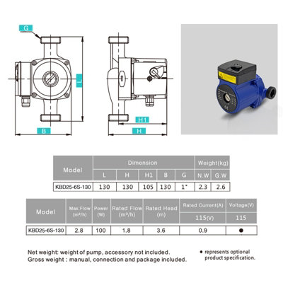 JASSFERRY Hot Water Circulation Systems Central Heating Pump Boiler  Circulating Replacement | DIY at Bu0026Q