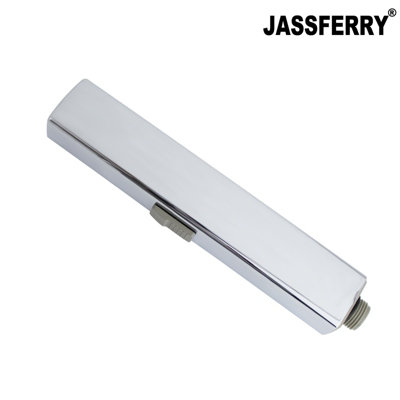 JASSFERRY Modern Geometric Shower Head 2-Function Chrome Replacement Handheld Showerhead