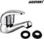 JASSFERRY Pair of Basin Pillar Taps Top Lever Handle for Bathroom Sink Chrome Polished 1/2"