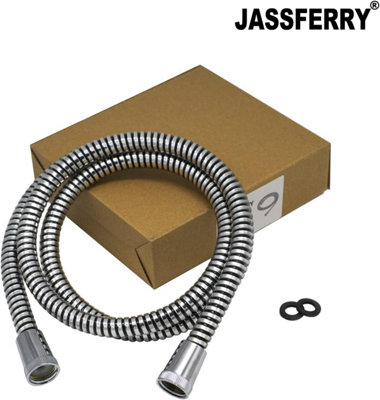 JASSFERRY PVC Shower Hose 1.5M Flexible Replacement with ABS Connector