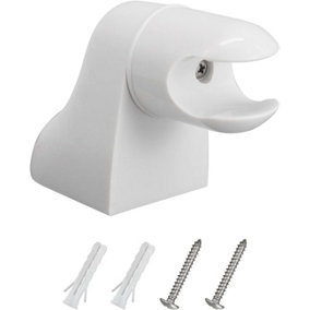 JASSFERRY Shower Head Holder White Adjustable Handheld Wall Mounted Showerhead Bracket