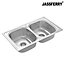JASSFERRY Stainless Steel Kitchen Sink 2 Double Bowl Welding, 860 X 500 mm