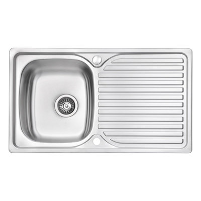 JASSFERRY Stainless Steel Kitchen Sink Single Bowl Inset Reversible Drainer
