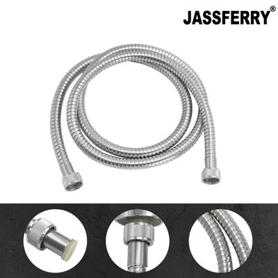 JASSFERRY Stainless Steel Shower Hose 1.5M Flexible Replacement with Solid Brass Connector