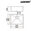 JASSFERRY Undermount Kitchen Sink Handmade 1.2mm Thickness Stainless Steel Single Bowl, 540 X 440 mm