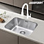 JASSFERRY Undermount Stainless Steel Kitchen Sink 1.0 Single Bowl, 550 x 450 mm