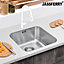 JASSFERRY Undermount Stainless Steel Kitchen Sink Single Bowl, 450 x 450 mm