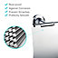 JASSFERRY Wall Mounted Toilet Roll Holder Chrome Bathroom Paper Holder with Lid