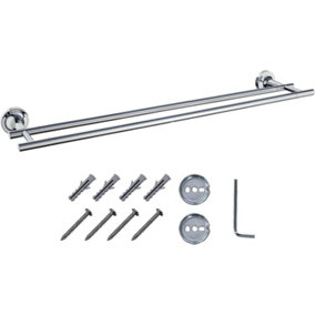 JASSFERRY Wall towel rack with parallel bars 600mm polished chrome plated