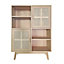 Java Bookcase, Natural Oak, W90xD35xH120cm