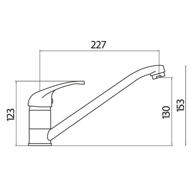 Javi Single Lever Kitchen Sink Mixer Tap Inc Tails and fixings