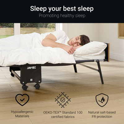 Jay-Be RM80 Rollaway Folding Bed with Memory Mattress, Single