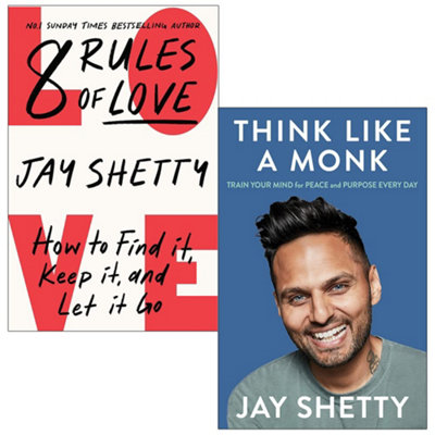 Jay Shetty 2 Books Collection Set (8 Rules of Love & Think Like a Monk)