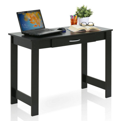 JAYA Simple Computer Writing Desk for Home Office, Sleek Walnut Finish