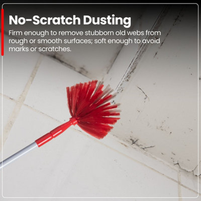 Jazooli Extendable Duster & Cobweb Brush - Telescopic Long Handled Duster & Cobweb Brush Extendable From 106cm - 173cm