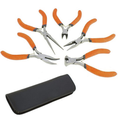 5 Pce Mini Plier Set in Zip-up Case - Model Craft Tools USA