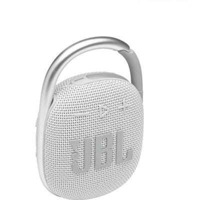 JBL Clip 4 White Ultra-portable IPX7 Waterproof Speaker Includes Free Gift
