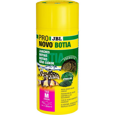 JBL Pronovo Botia Spirulina Sinking Tablets M Fish Food for All Loaches ...