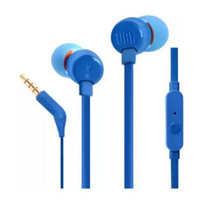 JBL T110 Blue Universal In-Ear Headphones with Remote Control