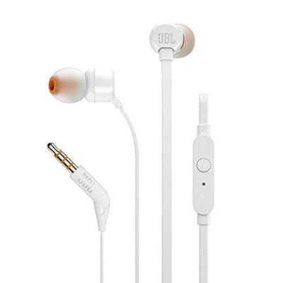 JBL T110 White Universal In-Ear Headphones with Remote Control