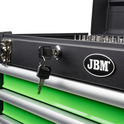 JBM Tools Portable Metal Tool Box 3 Draw, Tools Included, 143pc