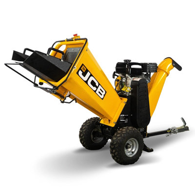 JCB 100mm Heavy-duty Petrol Wood Chipper, 7.5hp, 224cc 4-Stroke, JCB-CH75100P
