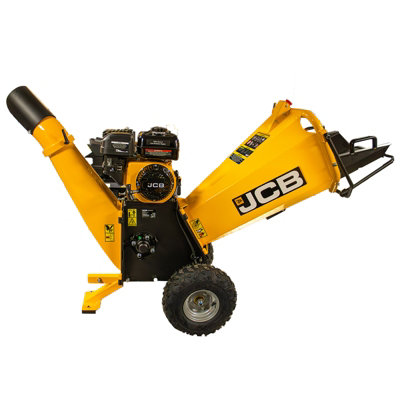 JCB 100mm Heavy-duty Petrol Wood Chipper, 7.5hp, 224cc 4-Stroke, JCB-CH75100P
