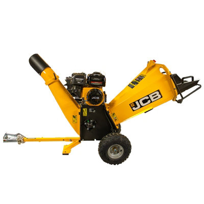 JCB 100mm Heavy-duty Petrol Wood Chipper, 7.5hp, 224cc 4-Stroke, JCB-CH75100P