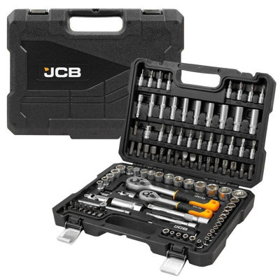 JCB 108 Piece Socket and Bit Set, Chrome Vanadium Steel  JCB-41082-5DS