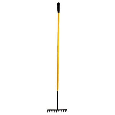 JCB 12 Teeth Garden Rake, 150cm x 30cm Head, Tubular Steel JCBGR01