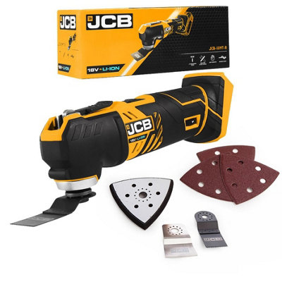 JCB 18MT-B 18v Lithium Ion Cordless Multi Tool Bare - Includes 6 Accessories