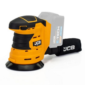 JCB 18OS-B 18V 125mm Lithium Ion Random Orbital Sander Body + 3 Sanding Sheets