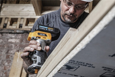 JCB 18RT-B 18V Cordless Brushless Laminate Router Trimmer Base Bare + Guide