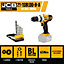 JCB 18V Brushless Drill Driver Bare Unit with 5 Piece Masonry Drill Bit Set - JCB-18BLDD-B-A